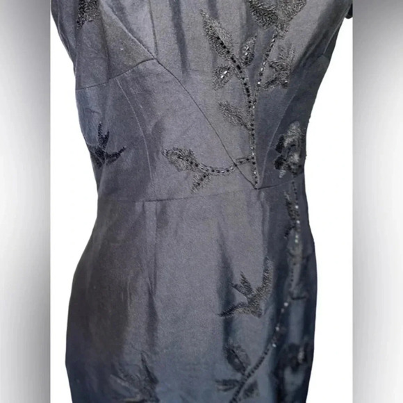 Tracy Reese Silk Cocktail Dress Black Sz 8 - Picture 4 of 8